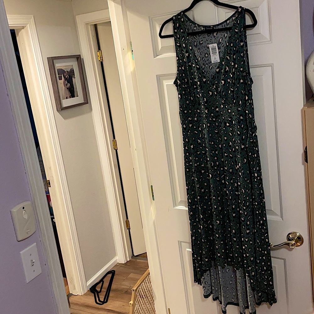 Torrid Leopard Print Hi Low Hem Midi Tea Dress